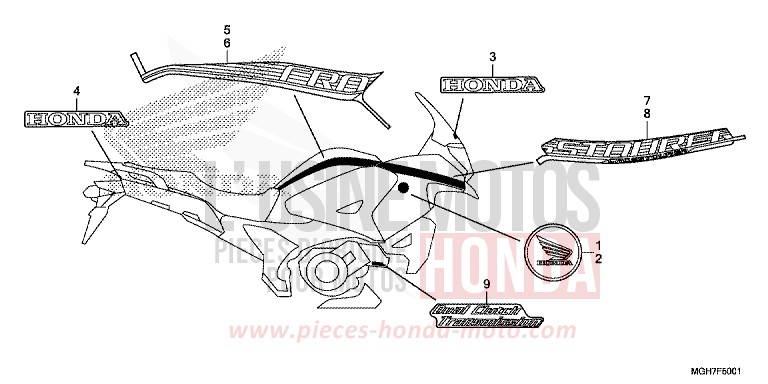 MARQUE (2) de VFR1200X "Crosstourer" DCT DEGITAL SILVER METALLIC (NHA30B) de 2015